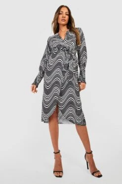 Vestito Scaldacuore Midi Con Stampe Miste 6 Vestito Scaldacuore Midi Con Stampe Miste -Negozio al dettaglio Vestiti gzz33033 black xl 2