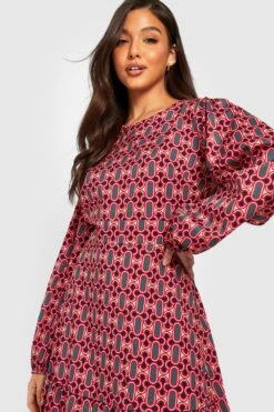 Vestito Longuette Con Scollo Profondo, Polsini E Volant -Negozio al dettaglio Vestiti gzz33036 pink xl 3