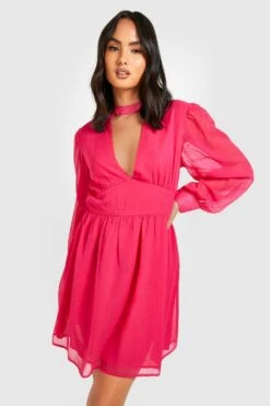 Vestito Skater Classico In Chiffon -Negozio al dettaglio Vestiti gzz33074 hot20pink xl 2