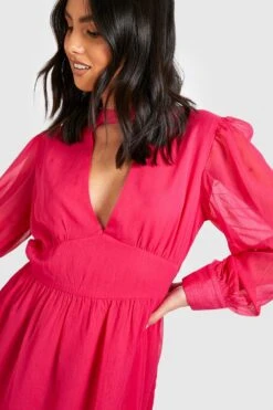 Vestito Skater Classico In Chiffon -Negozio al dettaglio Vestiti gzz33074 hot20pink xl 3