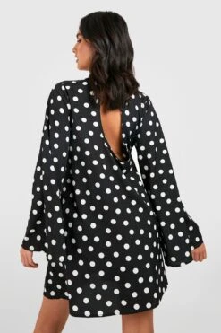 Vestito Grembiule Classico Con Stampa E Maniche Svasate 5 Vestito Grembiule Classico Con Stampa E Maniche Svasate -Negozio al dettaglio Vestiti gzz33078 black xl 1