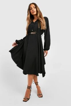 Vestito Camicia Con Catena -Negozio al dettaglio Vestiti gzz33104 black xl 2