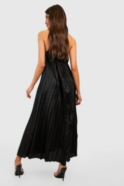 Vestito Midaxi In Raso Con Pieghe -Negozio al dettaglio Vestiti gzz33113 black xl 1