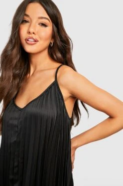 Vestito Midaxi In Raso Con Pieghe -Negozio al dettaglio Vestiti gzz33113 black xl 3