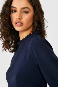 Vestito Grembiule A Collo Alto Con Volant -Negozio al dettaglio Vestiti gzz33139 navy xl 3