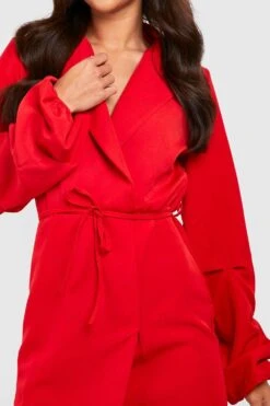 Vestito Scaldacuore Blazer Con Ruches Sulle Maniche -Negozio al dettaglio Vestiti gzz33385 red xl 3