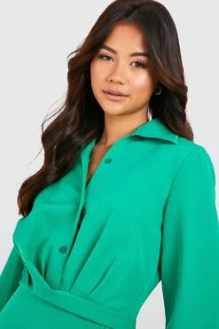 Vestito Camicia Premium Con Maniche Ampie 7 Vestito Camicia Premium Con Maniche Ampie -Negozio al dettaglio Vestiti gzz33487 bright20green xl 3