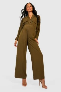 Vestito Scaldacuore Midi Premaman Con Stampa Leopardata -Negozio al dettaglio Vestiti gzz33650 khaki xl 2