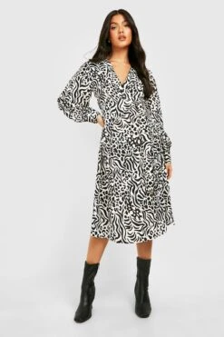 Vestito Midi Skater Classico Premaman Con Stampa 6 Vestito Midi Skater Classico Premaman Con Stampa -Negozio al dettaglio Vestiti gzz33668 black xl 2