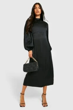 Vestito Longuette Premaman Classico Aperto Sul Retro In Raso 6 Vestito Longuette Premaman Classico Aperto Sul Retro In Raso -Negozio al dettaglio Vestiti gzz33680 black xl 2