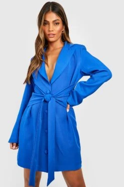 Vestito Blazer Allacciato In Vita Con Bottoni Frontali -Negozio al dettaglio Vestiti gzz33869 cobalt xl 2
