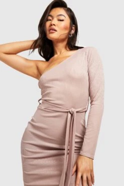 Vestito Midi Monospalla A Coste Con Cintura 7 Vestito Midi Monospalla A Coste Con Cintura -Negozio al dettaglio Vestiti gzz34121 stone xl 3