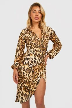 Vestito Midi Con Stampa Animalier E Maniche Ampie -Negozio al dettaglio Vestiti gzz34483 animal xl 2