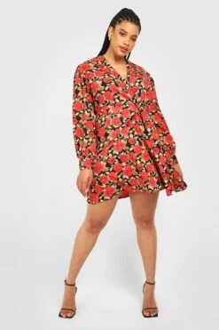 Vestito Skater Plus Size Classico 6 Vestito Skater Plus Size Classico -Negozio al dettaglio Vestiti gzz34582 red xl 2