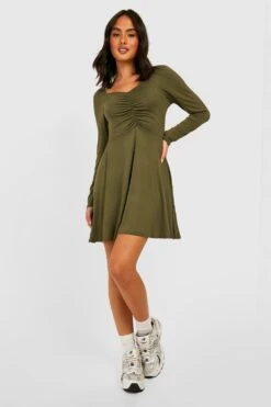 Vestito Skater A Maniche Lunghe