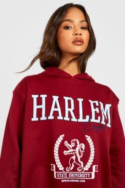 Vestito Oversize Harlem Con Spalline Imbottite E Cappuccio -Negozio al dettaglio Vestiti gzz34660 maroon xl 3