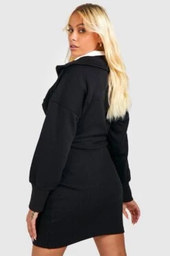 Vestito In Felpa Su Due Livelli Con Zip Corta -Negozio al dettaglio Vestiti gzz34718 black xl 1