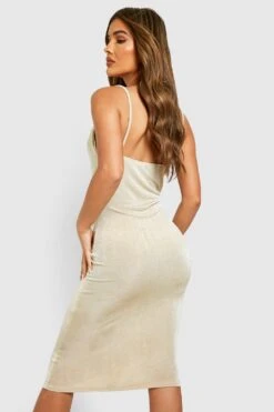 Vestito Pull-on Seducente Con Scollo A Cappuccio E Trama -Negozio al dettaglio Vestiti gzz35057 champagne xl 1