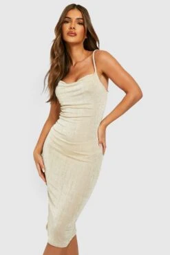 Vestito Pull-on Seducente Con Scollo A Cappuccio E Trama -Negozio al dettaglio Vestiti gzz35057 champagne xl 2