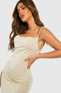 Vestito Pull-on Seducente Con Scollo A Cappuccio E Trama -Negozio al dettaglio Vestiti gzz35057 champagne xl 3