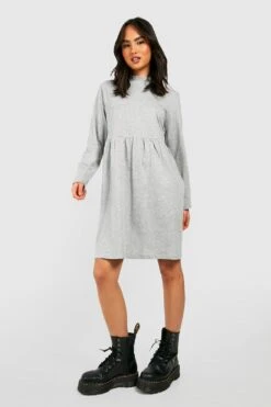 Vestito Grembiule A Collo Alto Basic -Negozio al dettaglio Vestiti gzz35248 grey xl 2