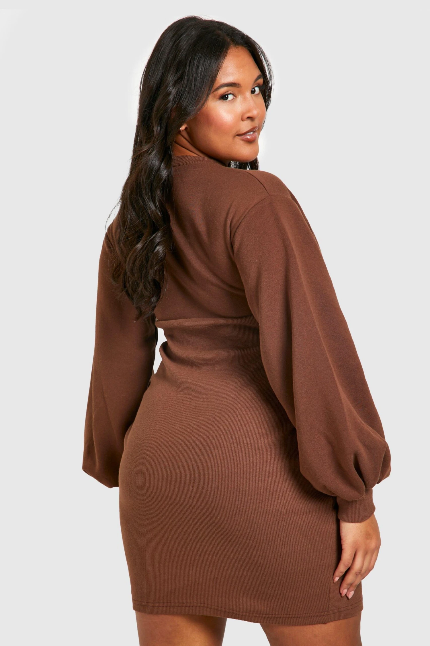 Vestito In Felpa Plus Size A Corsetto 2 Vestito In Felpa Plus Size A Corsetto - immagine 2