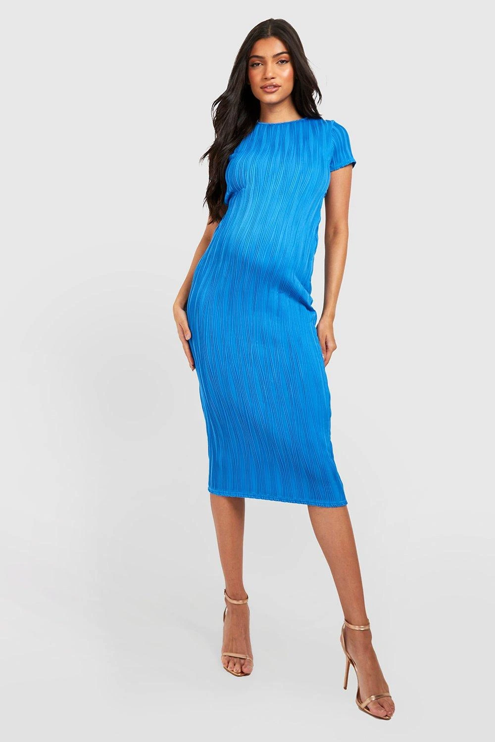 Vestito Longuette Premaman A Coste Ondulate Aperto Sul Retro 3 Vestito Longuette Premaman A Coste Ondulate Aperto Sul Retro - immagine 3