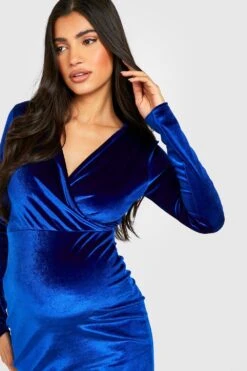 Vestito Scaldacuore Midi Premaman In Velluto 7 Vestito Scaldacuore Midi Premaman In Velluto -Negozio al dettaglio Vestiti gzz35510 blue xl 3