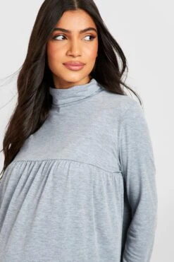 Vestito Grembiule Premaman Con Collo Alto -Negozio al dettaglio Vestiti gzz35513 grey20marl xl 3