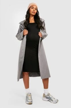 Vestito Midi Premaman Con Scollo Quadrato -Negozio al dettaglio Vestiti gzz35515 black xl 2