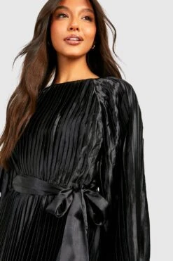 Vestito Midi In Raso A Pieghe Con Laccetti -Negozio al dettaglio Vestiti gzz35589 black xl 3