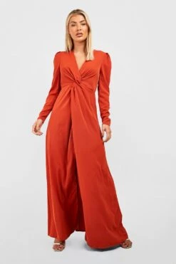 Vestito Da Cerimonia Con Dettagli Attorcigliati -Negozio al dettaglio Vestiti gzz35594 cinnamon xl 2