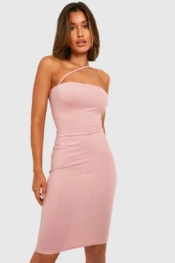 Vestito Midi Asimmetrico Con Spalline -Negozio al dettaglio Vestiti gzz35644 rose xl 2