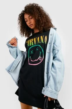 Vestito T-shirt Tall Ufficiale Dei Nirvana