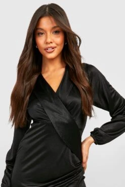 Vestito Scaldacuore Midi Seducente In Raso -Negozio al dettaglio Vestiti gzz35886 black xl 3