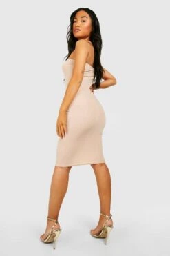 Vestito Midi Petite A Fascia Con Spallina Asimmetrica -Negozio al dettaglio Vestiti gzz36159 stone xl 1