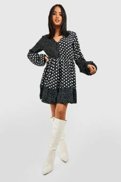 Vestito Grembiule In Tessuto A Pois Misti -Negozio al dettaglio Vestiti gzz36478 black xl 2