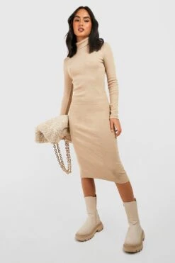 Vestito Midi A Collo Alto -Negozio al dettaglio Vestiti gzz36640 stone xl 2