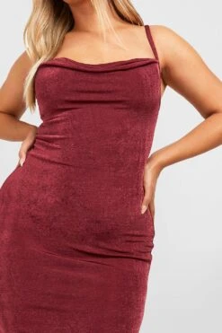 Vestito Midi Plus Size Seducente In Acetato -Negozio al dettaglio Vestiti gzz36743 wine xl 3