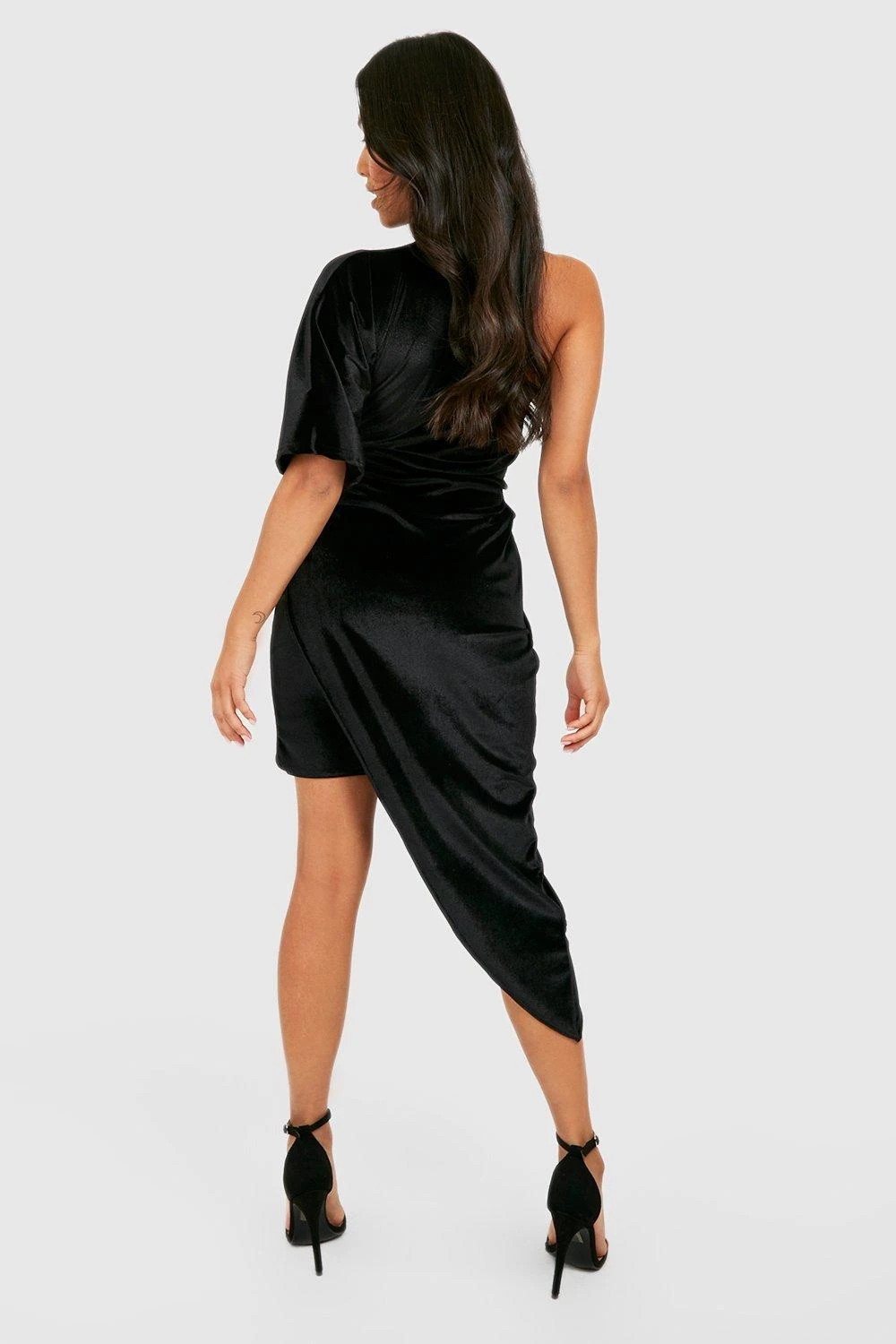 Vestito Midi Petite Asimmetrico In Velluto 2 Vestito Midi Petite Asimmetrico In Velluto - immagine 2