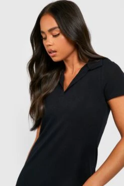 Vestito A Trapezio Petite In Maglia In Mélange Con Colletto -Negozio al dettaglio Vestiti gzz37255 black xl 3