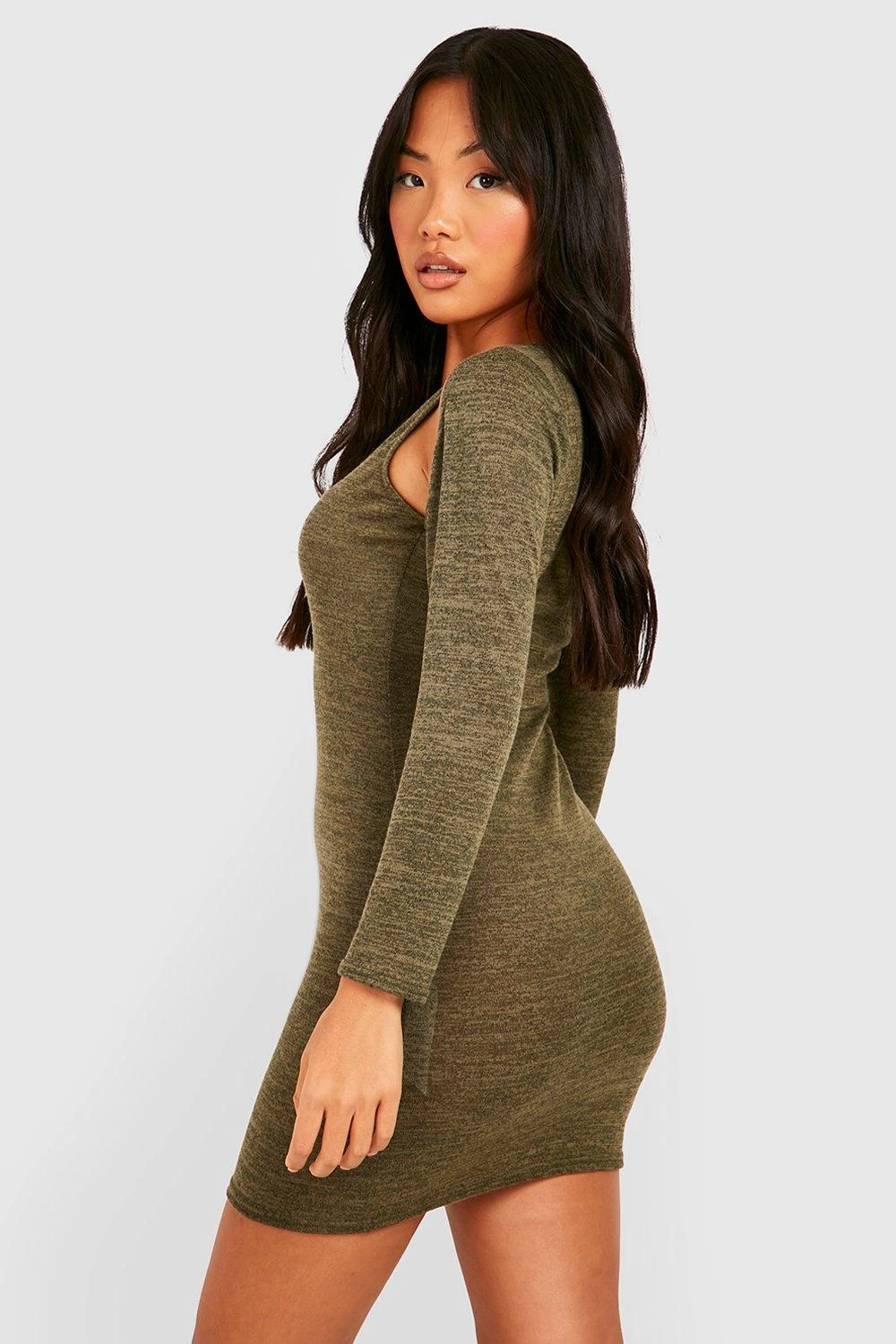 Vestito Petite In Maglia In Mélange Con Cut-out 2 Vestito Petite In Maglia In Mélange Con Cut-out - immagine 2