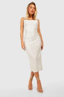 Vestito Pull-on Plissettato Con Spalline