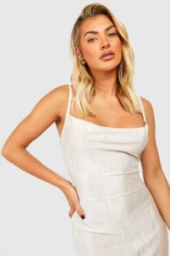 Vestito Pull-on Plissettato Con Spalline -Negozio al dettaglio Vestiti gzz37411 champagne xl 3