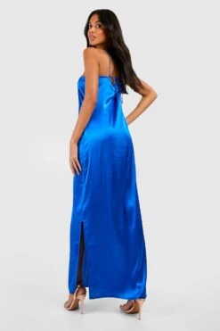 Vestito Pull-on In Raso Allacciato Al Collo 5 Vestito Pull-on In Raso Allacciato Al Collo -Negozio al dettaglio Vestiti gzz37905 cobalt xl 1