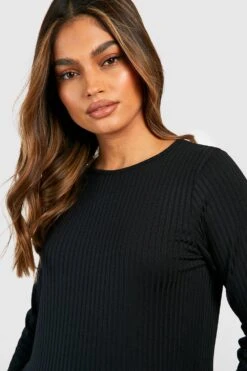 Vestito Grembiule A Coste Con Balze E Arricciature -Negozio al dettaglio Vestiti gzz38194 black xl 3