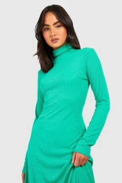 Vestito Longuette A Collo Alto A Coste -Negozio al dettaglio Vestiti gzz38196 green xl 3