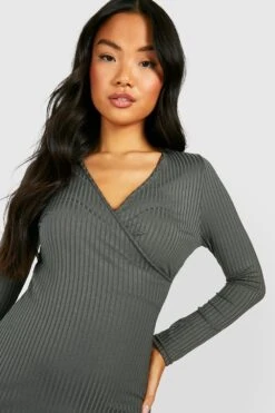 Vestito Midi Scaldacuore Petite A Coste Ampie -Negozio al dettaglio Vestiti gzz38373 khaki xl 3