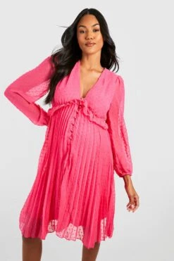 Vestito Grembiule Premaman Da Cerimonia A Pieghe -Negozio al dettaglio Vestiti gzz39969 hot20pink xl 2