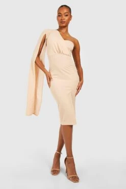 Vestito Midi Tall Con Mantella